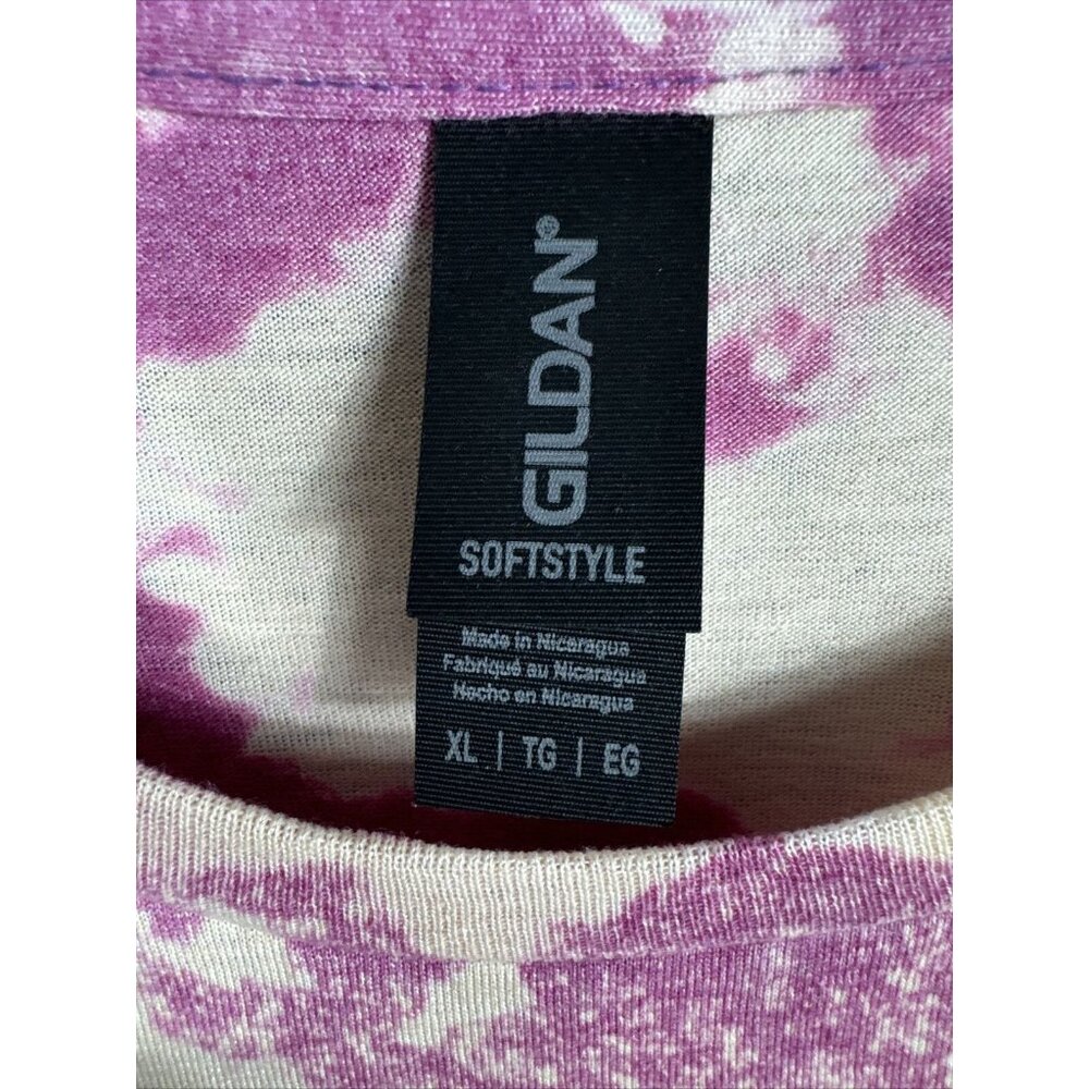Women’s Shirt Good Vibes Only Tie-Dye Bleached Purple Size Extra Large - Picture 5 of 12